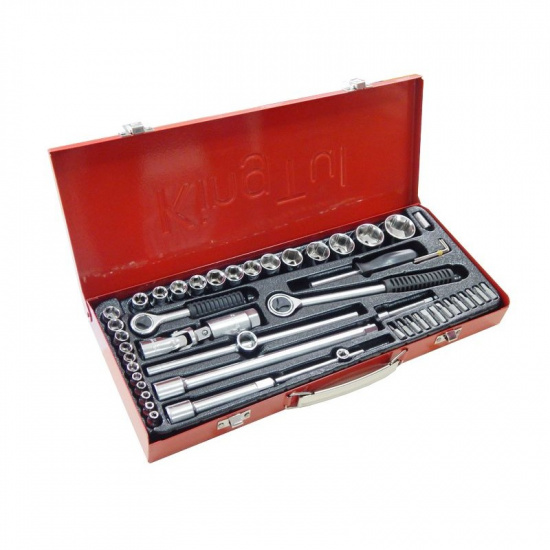 Большое фото товара - Набор инструментов 52пр. 1/4", 1/2"(6гр.) (4-30мм) в металлическом кейсе KT-52, 2399. Вариант №1