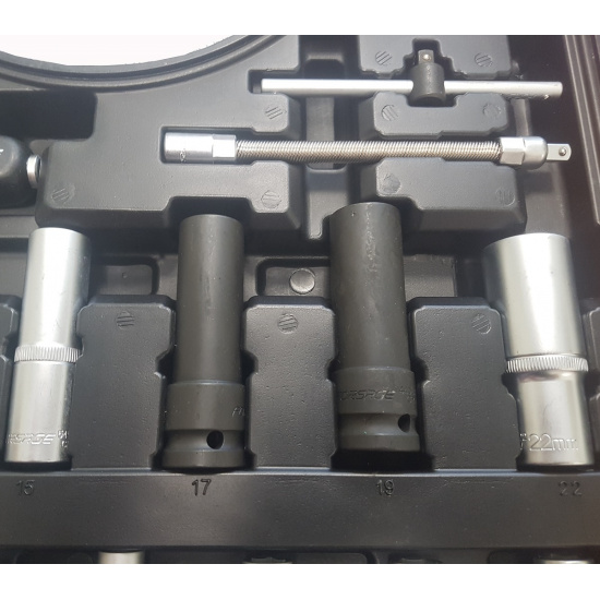 Большое фото товара - Набор инструментов 94+6пр.1/4",1/2"(6гр.)+(головка-бита1/4":T40;биты 5/16":М5,6,8,10,12,14;головка 1/2"8мм;ключиГ-обр.:4,5,6мм,T20H,T25H) F-4941-5 PREMIUM, 27803. Вариант №3