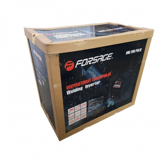 Большое фото товара - FORSAGE Сварочный аппарат Profi MIG, MMA, TIG (220V, холостой ход 65V,6.0кВт, 5-200А, электрод 1,6-4мм, проволока 0.6-1.2мм, к-т мощности 0.7, цифр. табло) F-MIG200 PULSE, 28269. Вариант №2