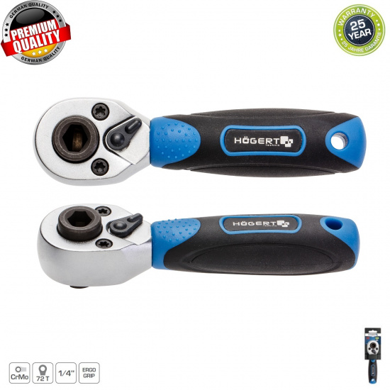 Большое фото товара - Трещотка 1/4" для насадок и бит 1/4" HT1R391, 40636. Вариант №1