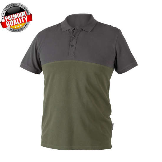 Большое фото товара - URFT Футболка Polo хлопок темно-зеленая - асфальтовая XL HT5K419-XL, 42861. Вариант №1