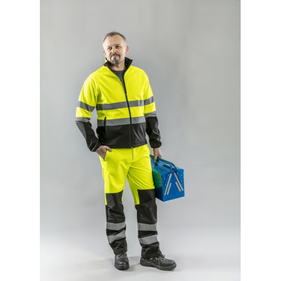 Большое фото товара - EXTER Куртка сигнальная SOFTSHELL желтая L (52) HT5K335-L, 44126. Вариант №3
