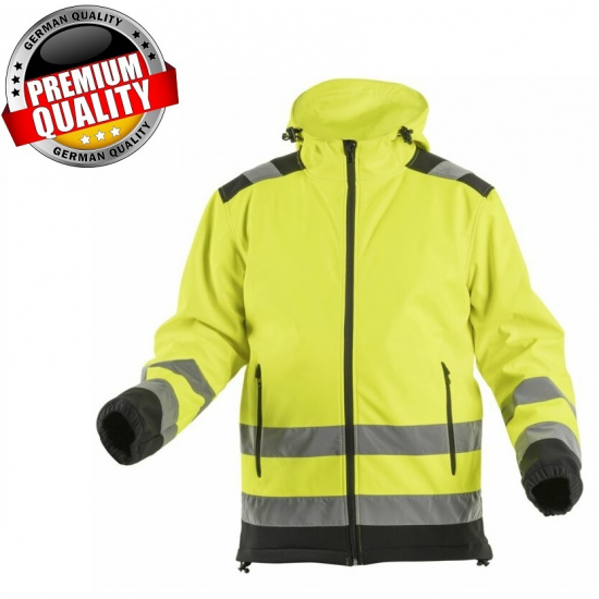 Большое фото товара - ARGEN Куртка сигнальная SOFTSHELL с капюшоном желтая L (52) HT5K257-L, 44985. Вариант №1