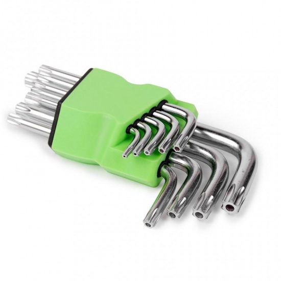 Большое фото товара - Набор ключей TORX Г-образных, 9пр.(Т10,15,20,25,27,30,40,45,50),в блистере P010K, 49988. Вариант №4