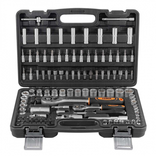 Большое фото товара - Набор инструментов 108пр. 1/4", 1/2" (6гр.) ISMA-41082-5EURO, 51374. Вариант №2