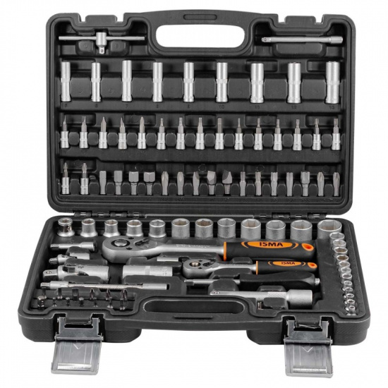 Большое фото товара - Набор инструментов 94пр. 1/4", 1/2" (6гр.) ISMA-4941-5EURO, 51376. Вариант №2