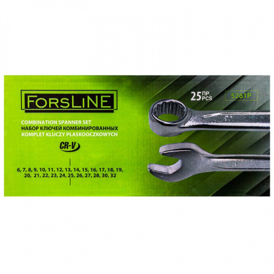 Большое фото товара - FORSLINE Набор ключей комбинированных 25 пр. FL-5261P, 54264. Вариант №4