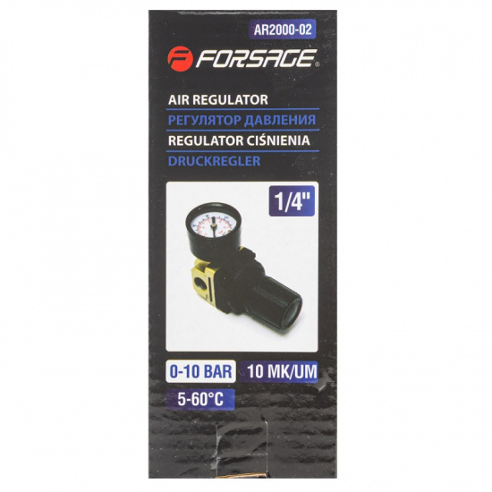 Большое фото товара - FORSAGE Регулятор давления воздуха 1/4"(0-10bar,раб. температура 5°-60°) F-AR2000-02, 54450. Вариант №3