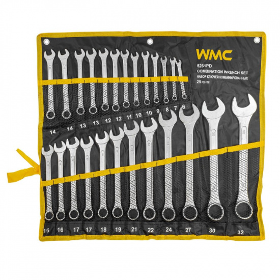 Большое фото товара - WMC TOOLS Ключи комбинированные, набор 25пр. (6-32мм) WMC-5261PD, 54622. Вариант №1