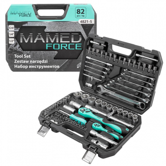 Большое фото товара - Набор инструментов PROFI 82пр. 1/4",1/2"(6гр)(4-32мм) MF-4821-5, 54637. Вариант №1