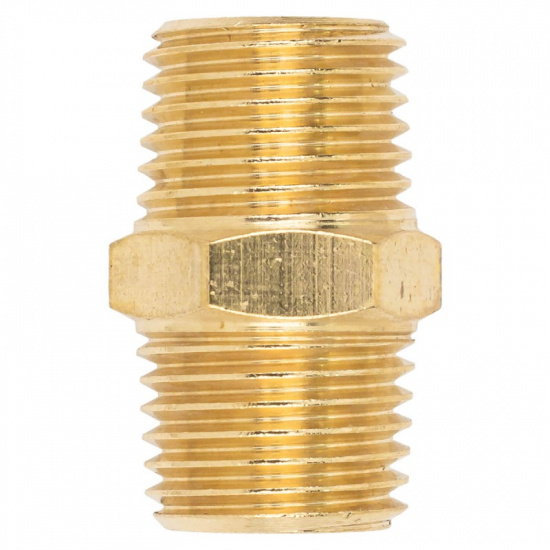 Большое фото товара - FORSAGE Соединитель резьбовой наруж. резьба 1/4" x 1/4" F-MM04/04, 58735. Вариант №2