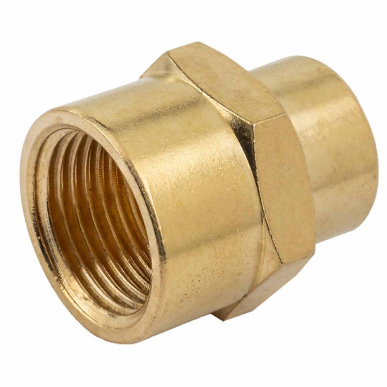 Большое фото товара - Соединитель резьбовой внутр. резьба 1/4" x 1/8" F-FF04/02, 58744. Вариант №1