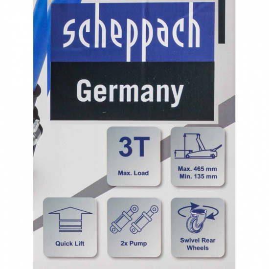 Большое фото товара - SCHEPPACH Домкрат подкатной гидравлический 3т SCH-T83505, 58945. Вариант №5