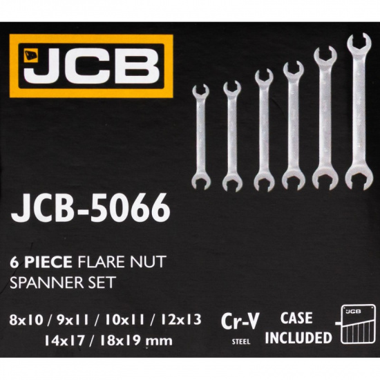 Большое фото товара - JCB Набор ключей разрезных 6пр. JCB-5066, 61296. Вариант №4