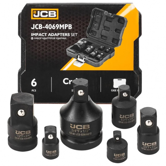Большое фото товара - Адаптеры ударные, набор 6пр. JCB-4069MPB, 61355. Вариант №1