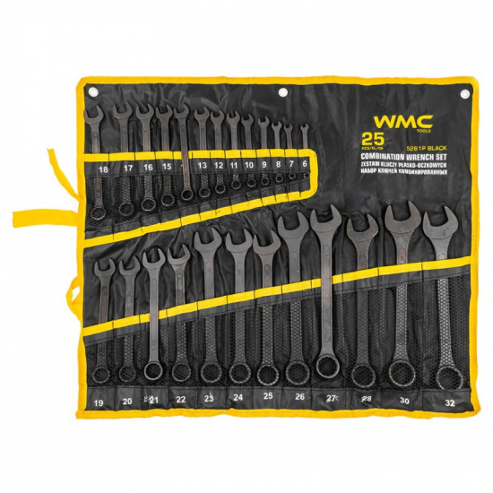 Большое фото товара - WMC TOOLS Набор ключей комбинированных 25пр. WMC-5261P Black, 62063. Вариант №1