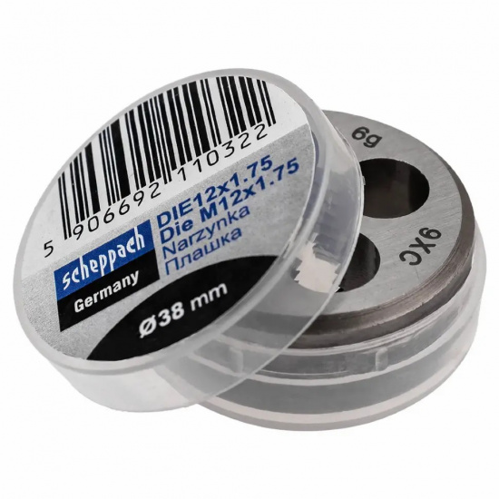 Большое фото товара - SCHEPPACH Плашка M12x1,75/Ф38 Sch-DIE12x1.75, 62791. Вариант №2