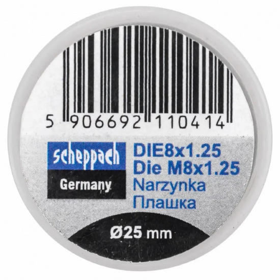 Большое фото товара - SCHEPPACH Плашка M8x1,25/Ф25 Sch-DIE8x1.25, 62799. Вариант №1