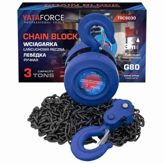 Большое фото товара - YATAFORCE Таль ручная 3т YF-TRC9030, 62806. Вариант №1