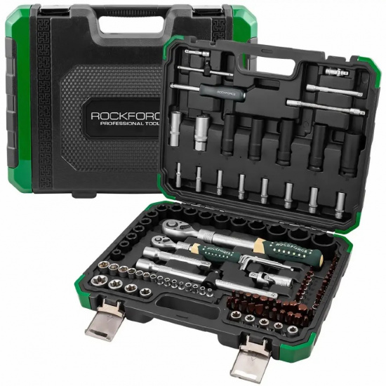 Большое фото товара - ROCKFORCE Набор инструментов 108+6пр. 1/4", 1/2" (6гр.) RF-41082+6L, 63206. Вариант №2