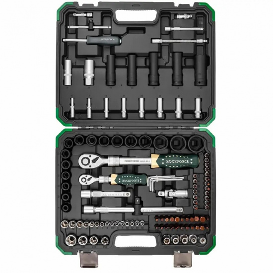 Большое фото товара - ROCKFORCE Набор инструментов 108+6пр. 1/4", 1/2" (6гр.) RF-41082+6L, 63206. Вариант №3