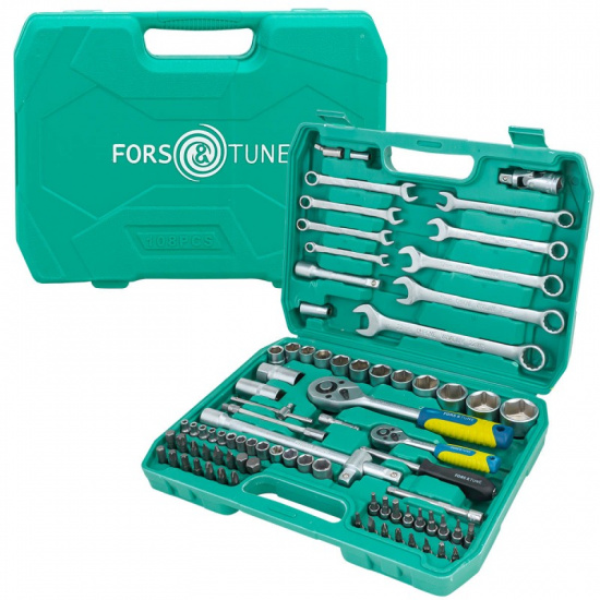 Большое фото товара - Набор инструментов 82пр. 1/4", 1/2" FORSandTUNE-4821-5, 64658. Вариант №2