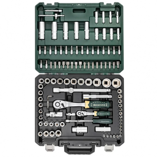 Большое фото товара - ROCKFORCE Набор инструментов 108пр. 1/4", 1/2" (6гр.) RF-41082-5W, 64711. Вариант №3
