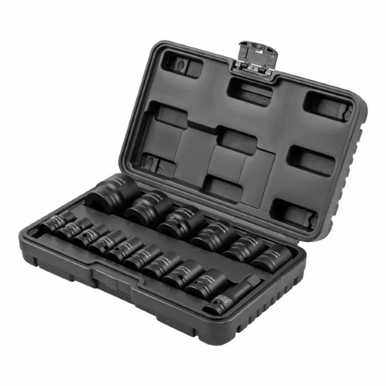 Большое фото товара - EVERFORCE Набор головок ударных 16пр. 1/2" 12pt EF-4177-5MPB, 65465. Вариант №2