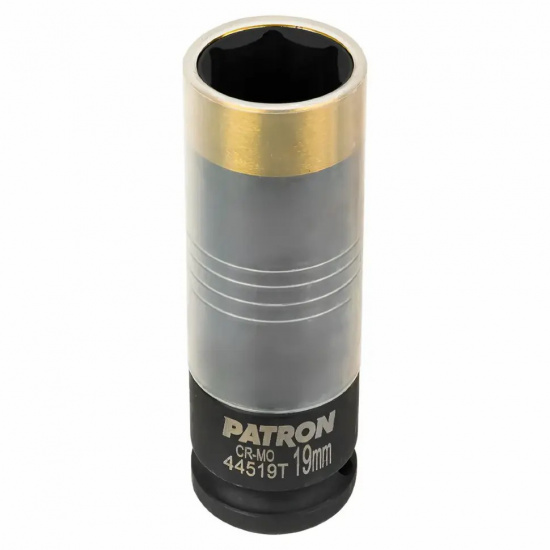 Большое фото товара - PATRON Головка ударная глубокая тонкостенная 1/2", 19мм P-44519T, 65905. Вариант №1