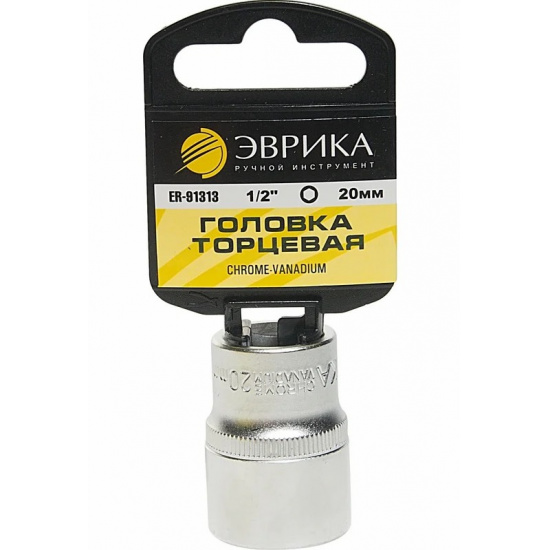 Большое фото товара - Головка торцевая 20мм 1/2" 6-гранная L=40мм (с держателем) ER-91313H, ER-91313H. Вариант №1