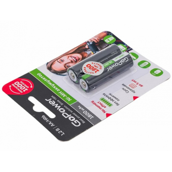 Большое фото товара - GOPOWER Аккумулятор AA: Ni-MH-BC2 (никель-металлгидридный) 1800mAh 1,2V, GPW-180AAKC. Вариант №4