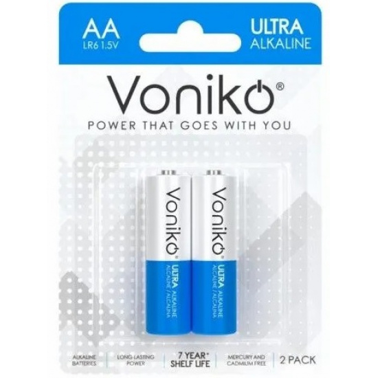 Большое фото товара - Элемент питания AA: LR6-BC2 ALKALINE ULTRA 1,5V VONIKO /2/48/576, V-LR6U-2. Вариант №1